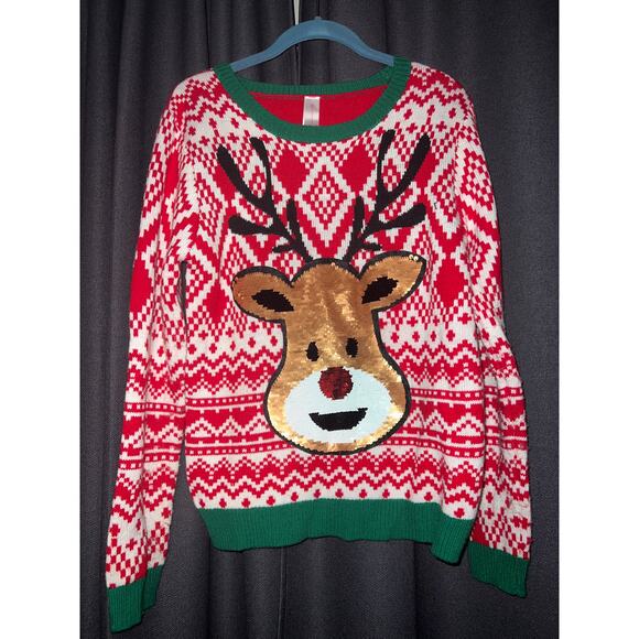 Ugly Christmas Sweater Xmas Size Large - Picture 1 of 3